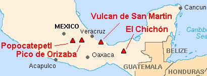 [image: Volcanoes in
Central Mexico.]