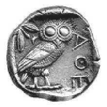 [Image: Athenian
coin, circa 500 BC]