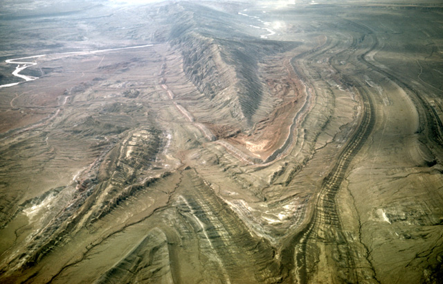 Plunging fold in Wyoming.